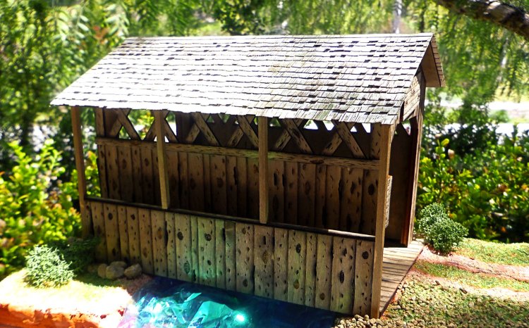 Old Covered Bridge Kit 1/4" Scale - Click Image to Close