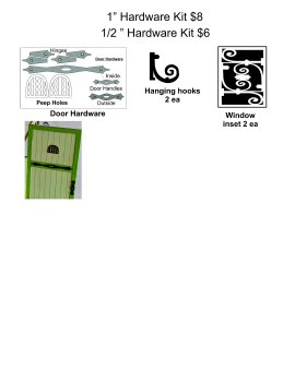 (image for) Hardware Kit - (Door, Window and Hooks)