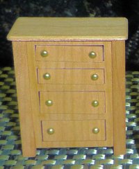 (image for) Dresser (4 drawer) 1/2" scale - Cherry or Maple