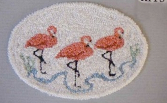 Flamingo Bathroom Throw Rug - Click Image to Close
